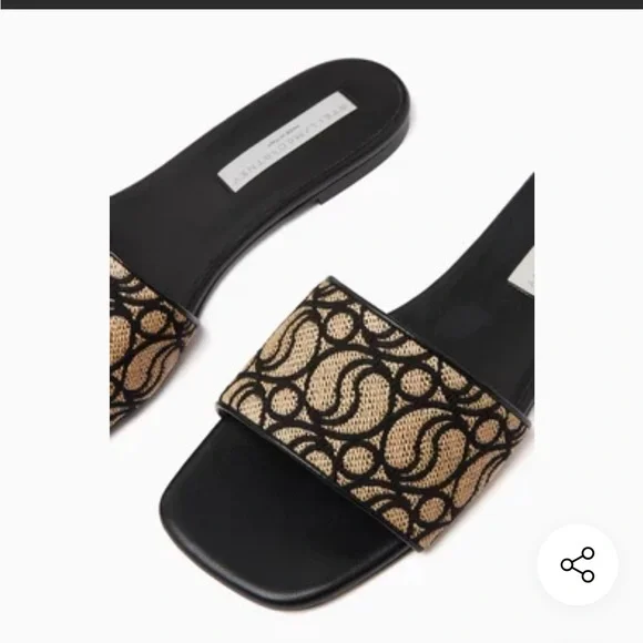 ❕SALE❕ Stella McCartney Signature Raffia Flats Size 41 - Picture 2 of 8